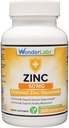 Wonder Laboratories Chelated Zinc Gluconate 50 mg - Supporta pelle sana, sistema immunitario, crescita cellulare e altro - 200 compresse vegetariane