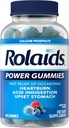 Rolaids Power Gummies, Fast Relief of Occasional Heartburn and Acid Indegestion, Supplemento dietetico, Smooth Berry, 54 Gummies