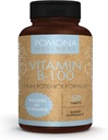 Pomona Benessere Vitamina B supplemento complesso con acido folico, Multivitamina ad alta potenza, tutte le 10 vitamine B Comprese B12, Supporta livelli di energia, salute del cuore, non OGM, 50 compresse