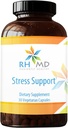 RHMD Stress Support - Triple Ashwagandha Root & Leaf Extract Adaptogenic Supplement - Non-GMO (30 capsule)