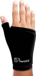 TeraICE Wrist Ice Pack Wrap Thumb Brace for Either Hand for Hot & Cold Therapy - Reusable Soft Gel Glove for Injuries, Carpal Tunnel, Arthritis, Tenosynovitis di De Quervain - Misura la maggior parte degli uomini - L/XL