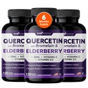 Gade Nutrition Quercetin with Bromelain & Elderberry | Quercetin with Vitamin C and Zinc | Zinc Quercetin 500mg with Vitamin D3 | Daily Immune Support Supplement - 6 mesi di fornitura