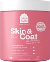 Open Farm Skin & Coat Chews, Supplemento per cani, Vitamine per cani, Supporta un Morbido e Shiny Coat utilizzando ingredienti Traceable e Vet-Approved, 12.7 oz, 90 Conte