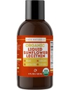 Kate Naturals Liquido della lecitina del girasole per cucinare e cuocere. Lecitina liquida per Gummies, Smoothies & Lactation Supplemento (4oz, Organico, Vegan, Senza Glutine)