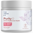 L'Amino CO. Purezza - Integratore di supporto del fegato con aminoacidi essenziali per la pulizia del detox del fegato - Aumento della salute del fegato per il supporto del fegato ottimale- Limonata della fragola, 30 Serve