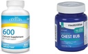 21 ° secolo Calcium 600mg compresse 400 Conte & HealthWise Medicated Chest Rub 4oz Cough Suppressant