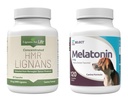 Lignans for Life & K9 Select Pet Care Bundle - HMR Lignans 20mg, 90 Capsules - Melatonin & 3mg, 120 Peanut Butter Aromaed Tablets - Multivitamin Dog Wellness Supplement Treats - Medium Size Dog Breed
