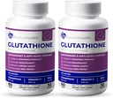 Twin Pack Glutathione Enhanced with Vitamin C & Zinc | Supporto avanzato antiossidante e immunitario | Detox & Skin Health Formula | 120 Compresse - Due (2) Mese di alimentazione