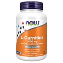 NOW Integratori alimentari, L-Carnitina 1.000 mg, Forma Più Pura, Aminoacido, Supporto Fitness*, 50 compresse