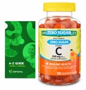 Zero Zucchero Vitamina C Gummies Integratore alimentare, 250 mg, 120 Ct Bundle con Vitamine Esclusive & Minerali - A to Z - Better Ligth&Spring Guide