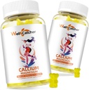 Calcium Magnesio Gummies Adulti Bambini - Zucchero Gratuito Chewable Vegan Algae Calcium Supplementi per le donne Men Support Plus Bone Strength con Zinc Potassium Vitamin D3 K2 Limone Flavor 120CT