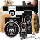 MALE GOD Beard Kit w / ingredienti naturali, adatto per tutta la pelle, regali di compleanno | anniversario | Regali di Natale | Mens Stocking Stuffers | Regali per gli uomini, Lui, marito, ragazzo, papà, amici