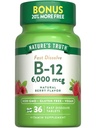 Verità della natura B12 Vitamina 6000 mcg | Methylcobalamin | 36 compresse | Fast Dissolve Natural Berry Flavor | Vegan, Non OGM & Gluten Free