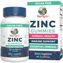 MaryRuth Organics Zinc Gummies | Integratori di zinco | Integratore di supporto immunitario | Minerale essenziale | Pectin Based | Salute generale & benessere | Età 14 &amp; Up | Vegan | Non OGM | 30 Serve