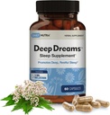 Deep Dreams ~ Natural Herbal Sleep Supplement promuove il sonno profondo, riposante, non habit formando con Melatonina, L-Tryptophan, Valerian, GABA, camomilla, & Passionflower (60 capsule)