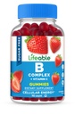 Zucchero Lifeable Free Vitamin B Complex Gummies | B-Complex con Vitamina C | Grande Degustazione VIT B Complex Vitamine | Energia e Nerve Support | B Vitamine Complesso per Donne, Uomini, Adulti | 90 Gummies