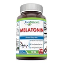 Pure Naturals Melatonin Supplemento | 10 Mg Per Serving | 120 compresse | Non-GMO | Gluten-Free | Made in USA