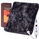 Cuscinetto XL riscaldatore elettrico 20'x24''' Doppio Cuscinetto riscaldato in pelliccia sintetica, 6 livelli di calore, 2H Auto-Off, Moist & Dry Heat Terapia per il sollievo dal dolore posteriore, Lavabile in lavatrice, Certificato ETL, Scatola regalo