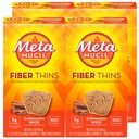 Metamucil Fiber Thins, Daily Fiber Supplement Snack, Psyllium Husk Powder, 5g Fibra per Serving, Supporta la salute digestiva e Satisfies Hunger, Cinnamon Spice Flavor, confezione da 4, 12 Servings