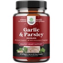 Softgels aglio senza odore concentrato - Estratto di prezzemolo e integratori aglio invecchiati per la salute circolatoria, la digestione, il supporto immunitario e il fegato Detox - Parsley Softgels for Gut Support - 60 Ct