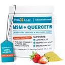Twig & Leaf MSM Quercetin Supplemento con vitamina C & Zinc (Strawberry Banana) - MSM Powder Supplement per la salute respiratoria - Difesa naturale per le sfide stagionali - 4.76 oz