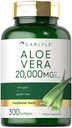Carlyle Aloe Vera Softgel Capsule 20.000mg | 300 Count | Aloe Vera Gel Supplemento | Non OGM, Gluten Free