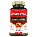 Trans Resveratrolo supplemento con semi di uva, cardo del latte, e più - Resveratrolo - 6 supporti erboristici per il sistema immunitario, salute del cuore, gestione del corpo - 90 capsule