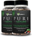 KaraMD Pure Nature | Greens, Fruit and Veggies Supplemento | Vitamine, Fibra & Antiossidanti | 20 Frutta e Verdura Integratori per Energia & Digestione | Gluten Free & Vegan Friendly (2 Confezione)