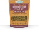 Elderwise Elderberry Aronia Berry Syrup Kit - Elderberries, Aronia Berries, Rosehips, Ginger, Echinacea, Cinnamon, and Cloves, Makes 32oz of Syrup, Brewing Bag Incluso