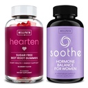 WellPath Beet Root Gummies (Sugar Free) 1500 mg – Aroma di mirtillo per il supporto alla pressione sanguigna e l'equilibrio dell'ormone di Soothe per le donne + Cortisol Manager, 60 Ct