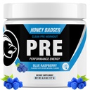 Honey Badger Pre Workout Powder, Keto Vegan Preworkout per uomini e donne, Beta Alanine & Caffeina, Sugar Free Energy Supplement, Blue Raspberry, 30 Serve