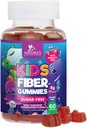 Kids Fiber Gummies 4g – Integratore prebiotico per la salute digestiva, Regolarità e supporto immunitario – Fibra senza zucchero e pianta – Natural Raspberry Flavor – Vegan, Gluten-Free – 60 Gummies