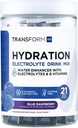 Mix di bevanda di idratazione di TransformHQ (21 Packets mono-sera, lampone blu) - Miscela di supplemento di idratazione con vitamine ed elettroliti