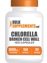 BulkSupplements.com Capsule clorella - Muro cellulare rotto, Supplemento clorella - Supplemento Superfood, Vegan & Gluten Free, 5 capsule per porzione, 150 conteggio (Pack of 1)