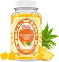 Boron Glycinate Gummies 10mg, CoQ10 100mg, Aiuto Assorbimento di Calcio e Magnesio, Interazioni con Vitamina D, 60 Conti