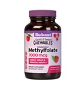 Bluebonnet EarthSweet Methylfolate 1000 mcg Cellular Active Coenzyme 5-MTHF L Methyl Folate Supplement - Prenatal & Energy Support - Non-GMO, Vegan, Gluten-Free - Raspberry - 90 compresse masticabili