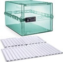 Lockabox OneTM Light Medi Green & Shelf Pack Bundle | Box bloccabile per alimenti, medicinali, tecnologia e sicurezza domestica con scaffali e inserti di base rimovibili