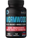 Premium Wormwood Extract Capsules - 5 mesi di fornitura per Immune - 12 Herbs Blended with Black Walnut Leaves, Ginger, Turmeric & More - 150 Counts