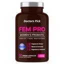 Probiotici Fem Pro per le donne. 17 Strains clinicamente efficaci per il supporto vaginale, digestivo e immunitario, salute del tratto urinario, equilibrio del pH e mood. 60 capsule vegetali, 2 mesi di alimentazione