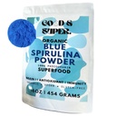 Polvere di Spirulina blu organica - Bulk 1 Pound Pack, 100% Phycocyanin, Superfood puro da alghe blu - per la colorazione alimentare naturale, Smoothies & Protein Drinks, Vegan - Acqua pura estratta