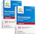 Terry naturalmente Vectomega - Supplemento con EPA & DHA - Omega-3 compresse per il sostegno della salute del cervello e del cuore - Supplemento nutrizionale con acidi grassi essenziali & Peptides - 60 compresse (Pack of 2)