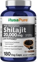 NusaPure Shilajit 20,000mg per Serving, 180 Caps Veggie, Non OGM, Gluten Free, Bioperine