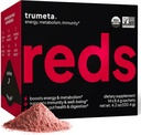 Superfood Reds Powder Packs - per il supporto immunitario e la memoria I Reds Superfood Powder Antioxidants Polyphenols Blend with Organic Acai Berry, Goji Berry, Pomegranate - 14 Sachets