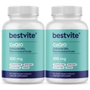 BESTVITE Coenzyme CoQ10 100mg (240 Capsule Vegetariani) (2-Pack) Naturalmente Fermentato - No Stearates - No Filler - Vegan - Non OGM - Gluten Free