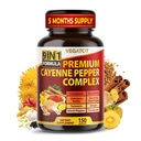Organic Cayenne Pepper 9IN1 Complesso con cannella, zenzero, curcuma per la salute generale, sistema immunitario, digestione benessere (150 conteggio (pacchetto di 1))