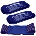 Pacchetti di ghiaccio caldi e freddi riutilizzabili per lesioni (3-Piece Set), Dolore congiunto, Soreness del muscolo e infiammazione del corpo - Reusable Gel Wraps - Regolabile e flessibile per ginocchio, schiena, spalle, braccia e gambe