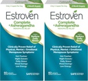 Estroven Complete + Ashwagandha Multi-Symptom Menopause Supplemento per le donne - Clinically Proven Ingredienti Fornire Menopause Relief & Night Sweats + Hot Flash Relief* - 4 Mesi di alimentazione (Pack of 2)
