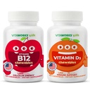 Bambini Vitamina B12 Chewables + Vitamina D3 1000 IU Chewables Bundle