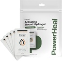PowerHeal Energel Hydrogel – Gel Wound per coprire i vostri tessuti e aiutare a mantenere e fornire l'umidità per tagli, abrasioni, Blisters, Burns, Scrapes, incisioni chirurgiche, Ulcers & More – 5-Pack, 0.26 Oz
