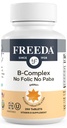 Freeda Vitamina B Complex No Folic No PABA - Super B Complex Kosher Integratore di vitamina B1 Vitamina B2 Vitamina B3 Vitamina B5 Vitamina B6 Vitamina B12 - Vit B Complesso B per Donne & Uomini (250 Ct)